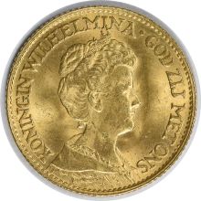 1917 Netherlands 10 Gulden KM149 BU Uncertified #827