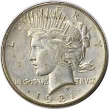 1921 Peace Silver Dollar EF Uncertified #110