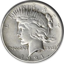 1921 Peace Silver Dollar VF Uncertified #233