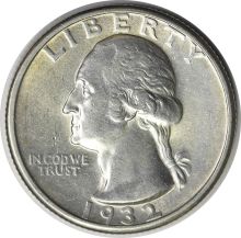 1932-D Washington Silver Quarter AU58 Uncertified #949
