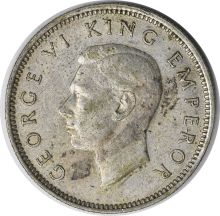 1942 New Zealand 6 Pence KM8 EF Uncertified #143