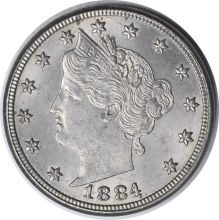 1884 Liberty Nickel RPD MS63 Uncertified #201
