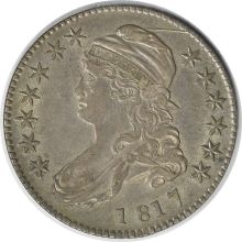 1817 Bust Half Dollar O-106 EF Uncertified #1114