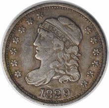 1829 Bust Silver Half Dime EF Uncertified #112