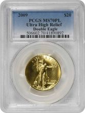 2009 $20 Ultra High Relief Double Eagle MS70PL PCGS