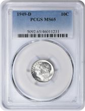 1949-D Roosevelt Silver Dime MS65 PCGS