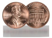 2012 BU Lincoln Cent 50-Coin Roll