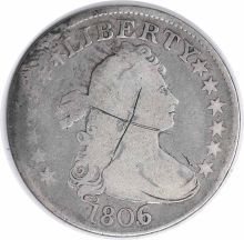1806/5 Bust Silver Quarter AG Uncertified #300