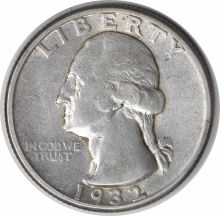 1932-D Washington Silver Quarter EF Uncertified #157