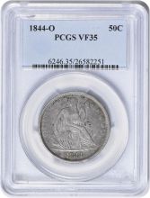 1844-O Liberty Seated Silver Half Dime VF35 PCGS