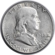 1948-D Franklin Silver Half Dollar AU Uncertified #132
