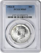 1964-D Kennedy Half Dollar MS65 PCGS
