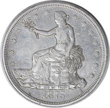 1875 Trade Dollar EF Uncertified #934