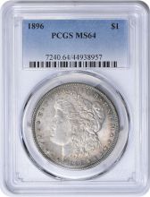 1896 Morgan Silver Dollar MS64 PCGS Toned