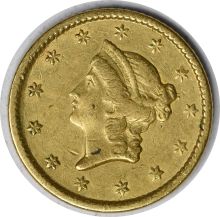 1851 $1 Gold Type 1 EF Uncertified #1233
