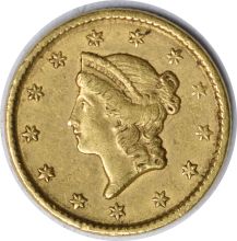 1851 $1 Gold Type 1 AU Uncertified #1235