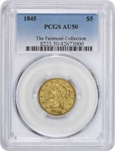 1845 $5 Gold Liberty Head AU50 PCGS