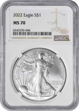 2022 $1 American Silver Eagle MS70 NGC