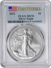 2022 $1 American Silver Eagle MS70 First Strike PCGS