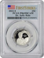 2022-S Dr. Sally Ride American Women Washington Quarter PR69DCAM First Strike PCGS