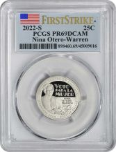 2022-S Nina Otero-Warren American Women Washington Quarter PR69DCAM First Strike PCGS