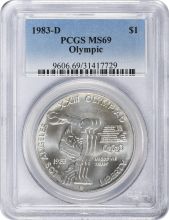 1983-D Olympic Commemorative Silver Dollar MS69 PCGS