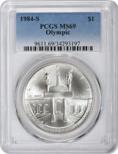 1984-S Olympic Commemorative Silver Dollar MS69 PCGS