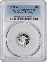 1998-W $10 American Platinum Eagle PR69DCAM PCGS