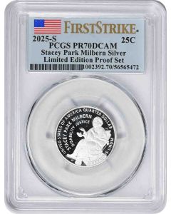 2025-S Stacey Park Milbern American Women Washington Silver Quarter LESPS PR70DCAM First Strike PCGS