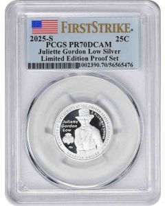 2025-S Juliette Gordon Low American Women Washington Silver Quarter LESPS PR70DCAM First Strike PCGS