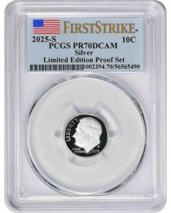 2025-S Roosevelt Silver Dime Limited Edition Proof Set PR70DCAM First Strike PCGS