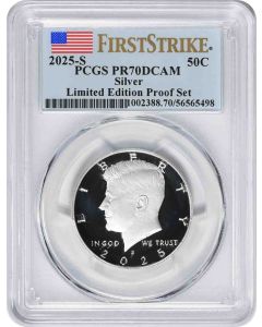 2025-S Kennedy Silver Half Dollar Limited Edition Proof Set PR70DCAM First Strike PCGS
