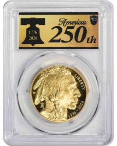 2026-W $50 American Gold Buffalo Liberty Bell 250 Privy PR69DCAM First Strike PCGS