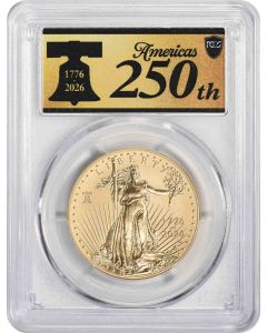 2026-W $50 American Gold Eagle Enhanced Uncirculated Liberty Bell 250 Privy SP70 First Day of Issue PCGS