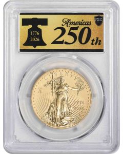 2026-W $50 American Gold Eagle Enhanced Uncirculated Liberty Bell 250 Privy SP70 First Strike PCGS