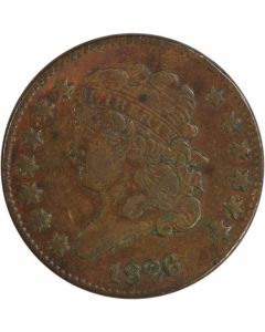 1826 Half Cent EF Uncertified #521