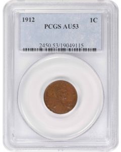 1912 Lincoln Cent AU53 PCGS