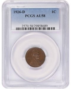 1926-D Lincoln Cent AU58 PCGS