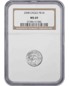 2008 $10 American Platinum Eagle MS69 NGC