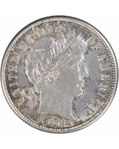 1911-S Barber Silver Dime AU58 Uncertified #250