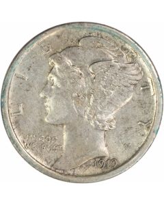 1919-S Mercury Silver Dime AU Uncertified #137