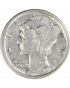 1919-S Mercury Silver Dime AU58 Uncertified #233