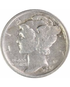1921 Mercury Silver Dime VF Uncertified #1047