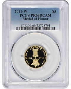 2011-W Medal of Honor Commemorative $5 Gold PR69DCAM PCGS