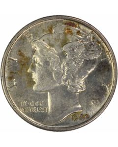 1940-D/D Mercury Dime RPM5 AU58 Uncertified