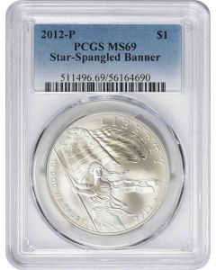 2012-P Star-Spangled Banner Commemorative Silver Dollar MS69 PCGS