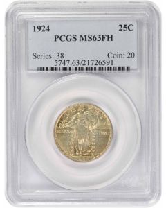 1924 Standing Liberty Silver Quarter MS63FH PCGS