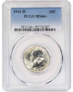 1941-D Washington Quarter MS66+ PCGS