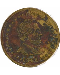 1864 Civil War Token Patriotic Lincoln and Union 128/290 EF Uncertified #612