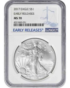 2017 $1 American Silver Eagle MS70 Early Releases NGC